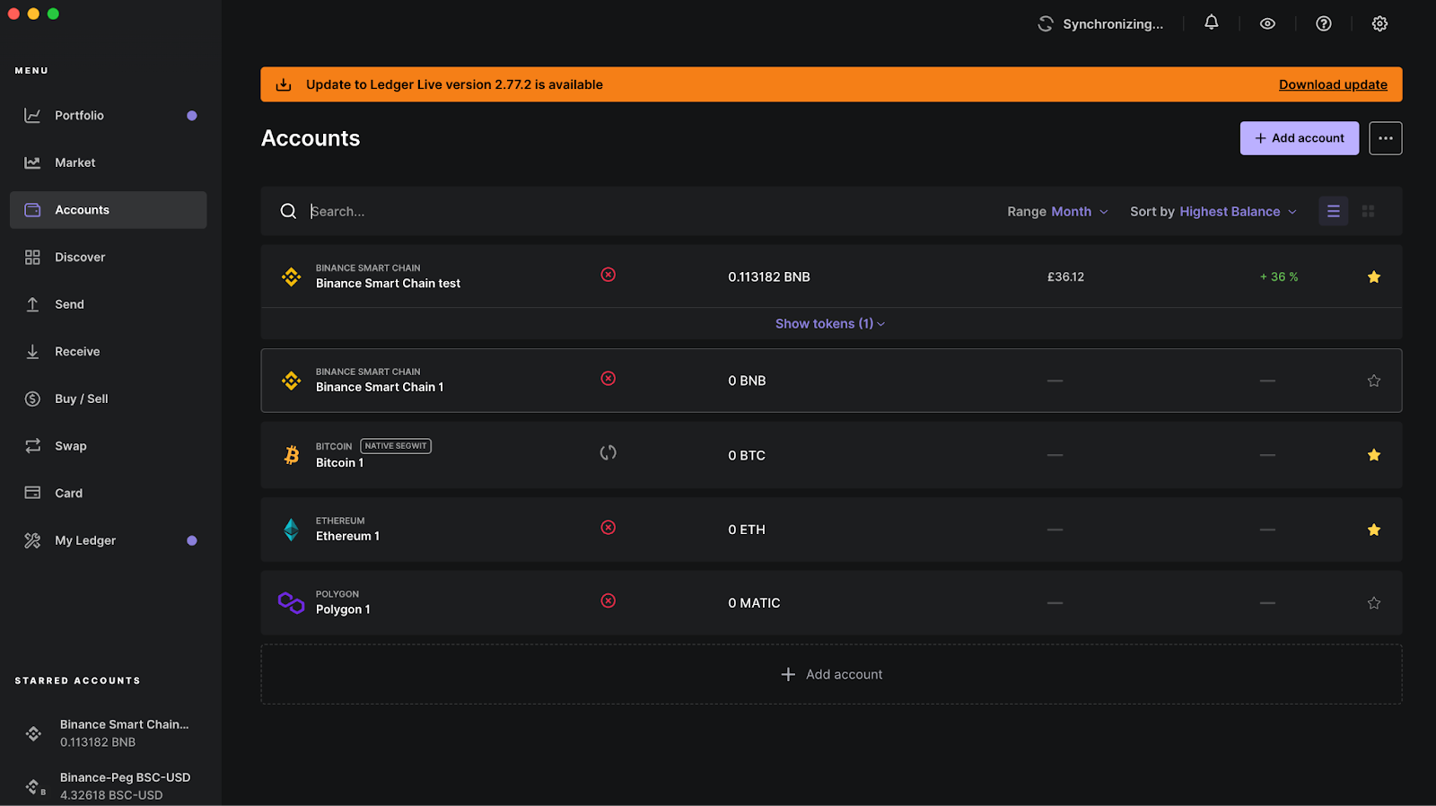 Import Crypto Assets from Ledger – Ballet